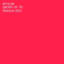 #FF214B - Radical Red Color Image